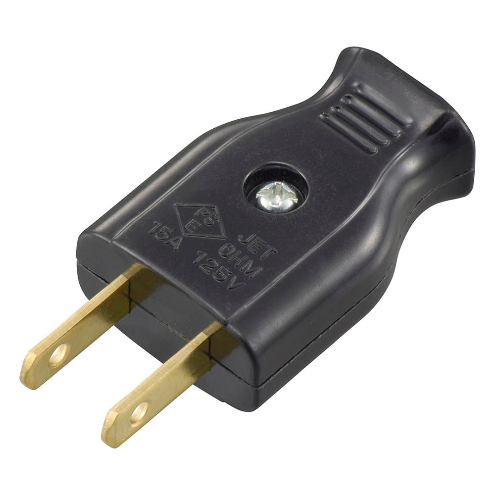 差込みプラグ(プラグ交換用/補修用/1500Wまで/15A-125V/ブラック/パッケージ無)_06-5359_HS-HHP/K_OHM(オーム電機)